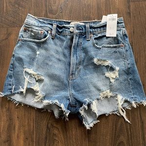 Womens Abercrombie High Waisted Shorts NWT Size 28